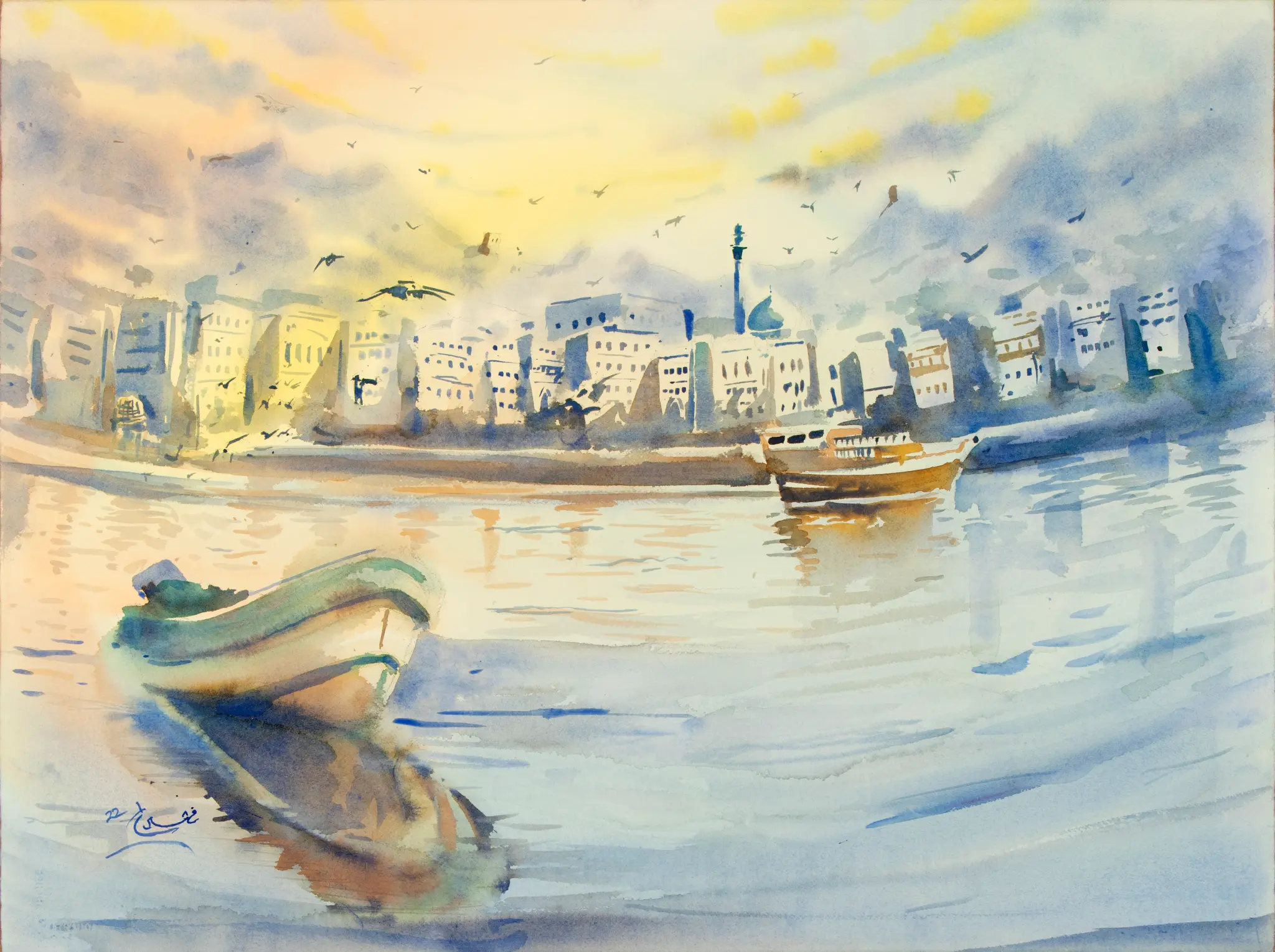 Harbor at Dawn (Print)