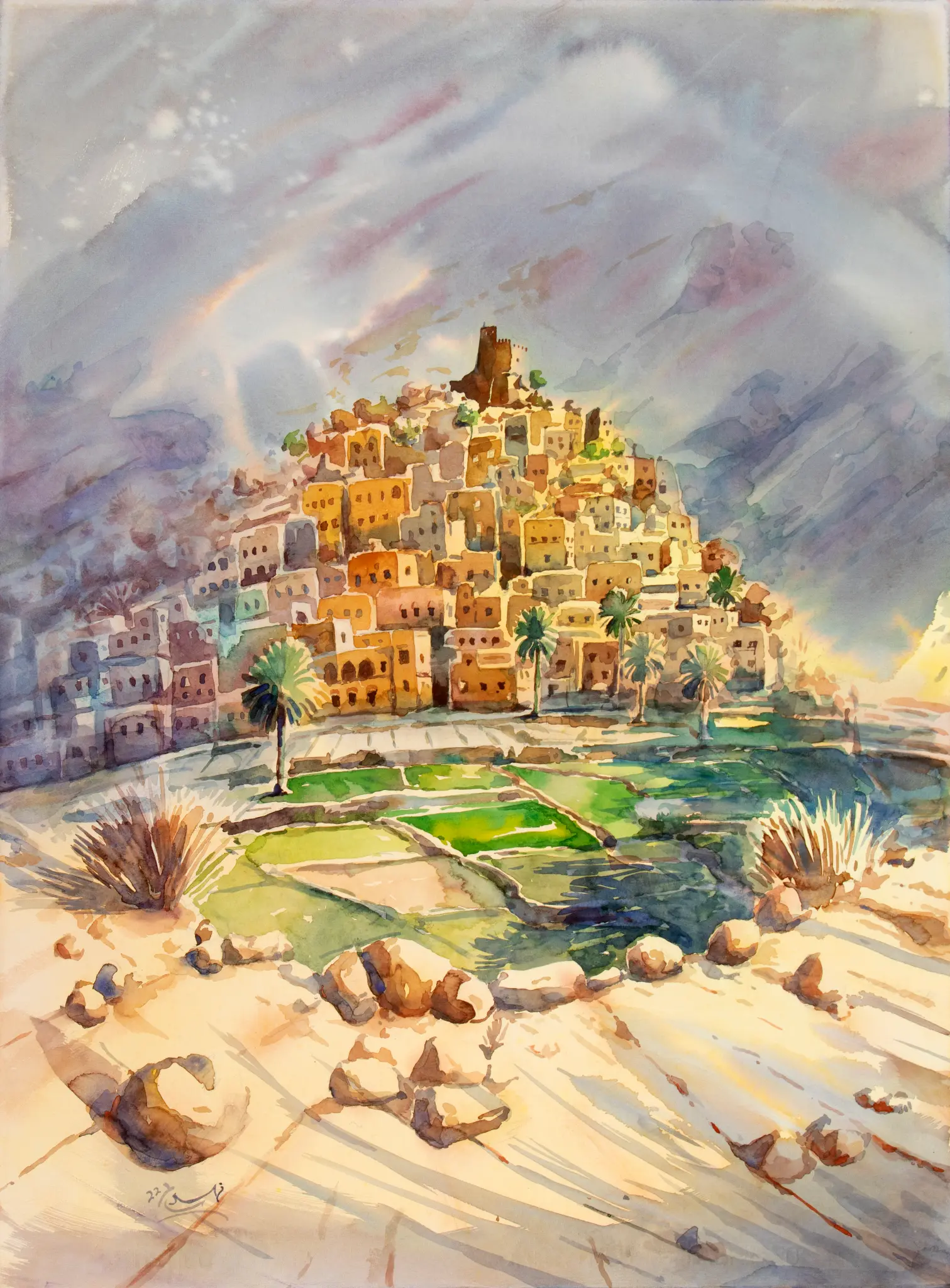 Hilltop Village (Print)