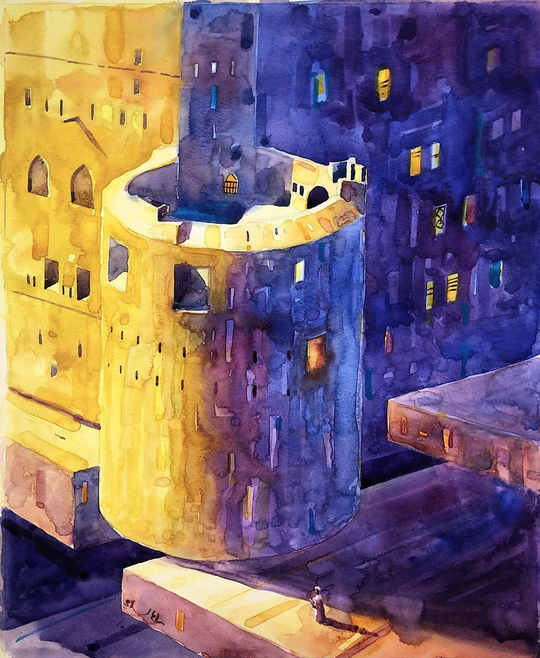 Omani Night Cityscape